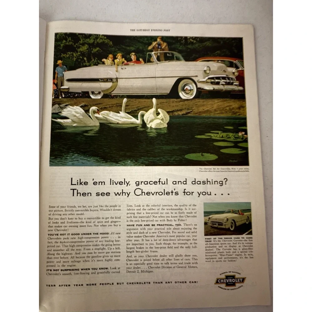 Saturday Evening Post Aug 21, 1954 Norman Rockwell - Polio Car Ads Republicans